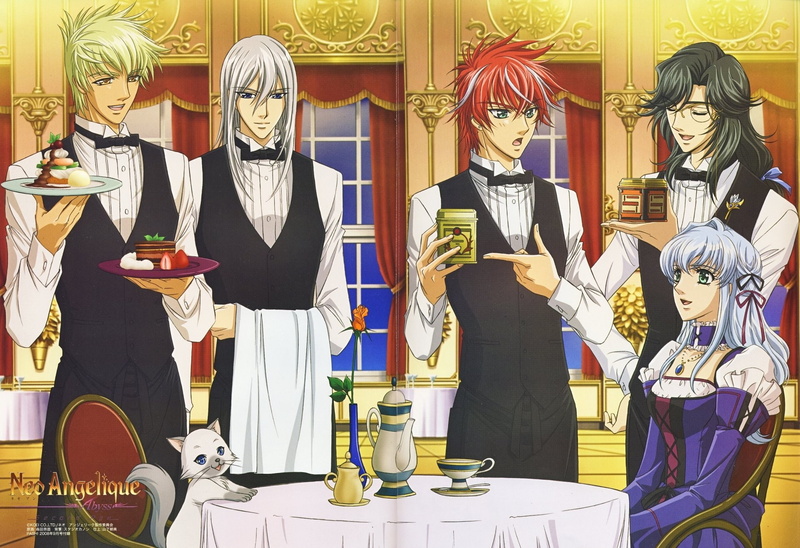art and craft, architecture, group of people, people, disguise, Neo Angelique Abyss, celebration, Anime, mask - disguise, uniform, front view, men, mask
