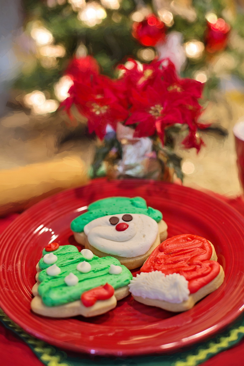 shapes, celebration, plate, cut-outs, cookies, sweet food, 5K, dessert, food and drink, red, table, christmas, happy, december, temptation, indoors, round