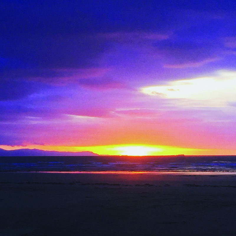 environment, orange color, tranquility, beauty in nature, cloud - sky, no people, sea, water, 1080P, multi colored, oreti beach, sunset, horizon, scenics - nature