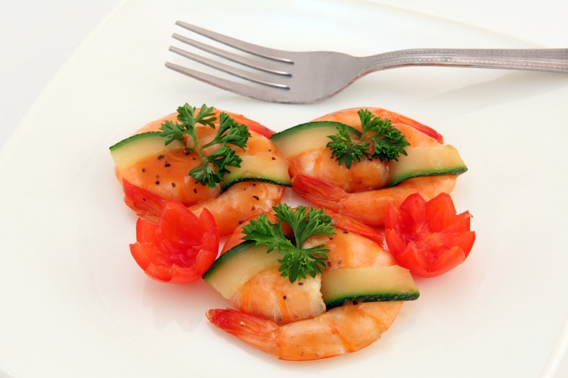 cellulite, slim, seafood, food and drink, serving size, broiled, slice, prawns, meal, good, cuisine, ready-to-eat, closeup, protein, king, natural, garnish