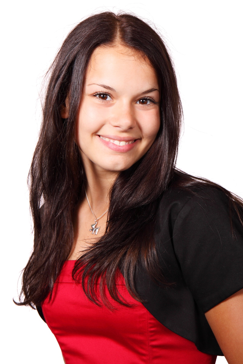 beauty, hair, short, fashion, cheerful, studio Shot, one Person, toothy Smile, young, long hair, beautiful, cut out, looking At Camera, front view, females