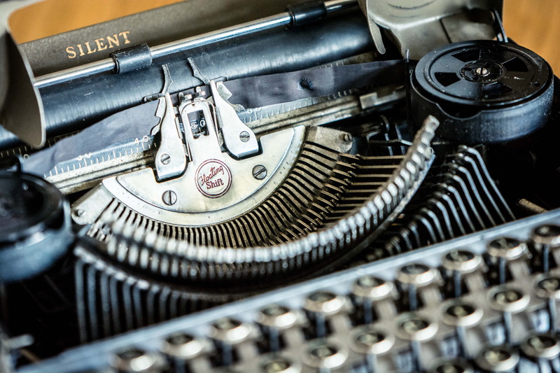 text, complexity, time, type, no people, historical, vintage, typewriter, technology, silent, old, indoors, machine part, metal, silver colored, write