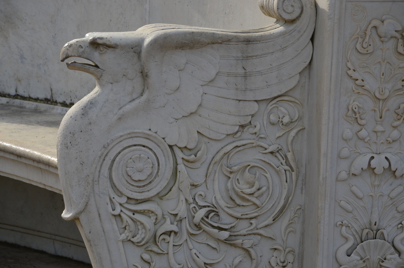 human representation, close-up, design, architecture, statue, griffin, marble, representation, arts crafts, raptor, decoration, bird, sanssouci, carving