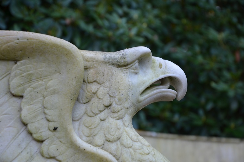 art and craft, craft, sculpture, gargoyle, marble, griffin, carving - craft product, day, stone material, statue, focus on foreground, raptor, creativity