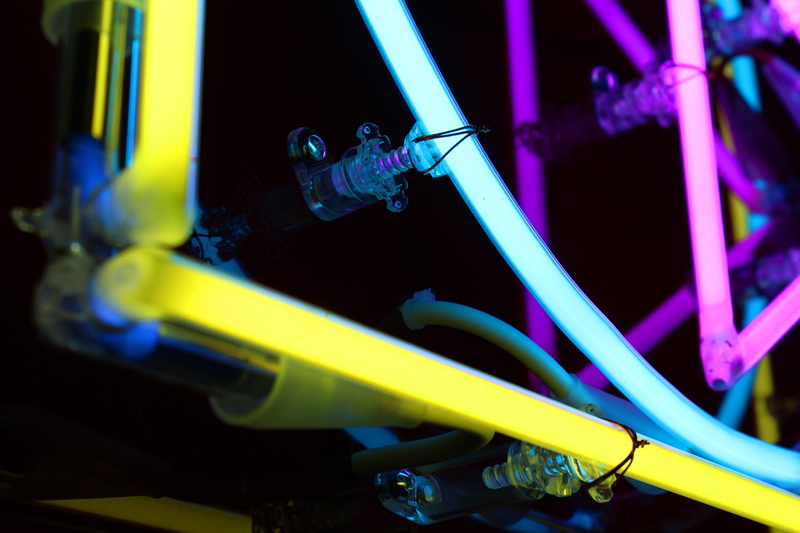 neon, close-up, computer, internet, pink, 5K, nightlife, wireless technology, network connection plug, industry, lighting, turned, studio shot, technology