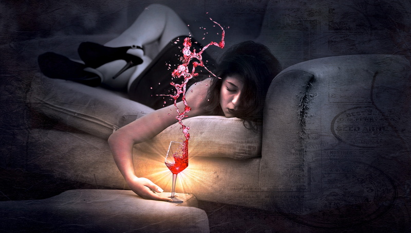 light, dream, red, blood, indoors, exhausted, lapse, break, emotion, liquid, lying, twisted, contemplation, domestic room, depression - sadness, fear, relaxation