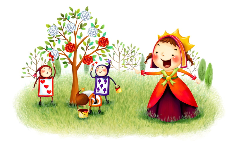 creativity, art and craft, representation, childhood, grass, nature, tale, Queen, craft, human representation, roses, females, painting, green color, celebration