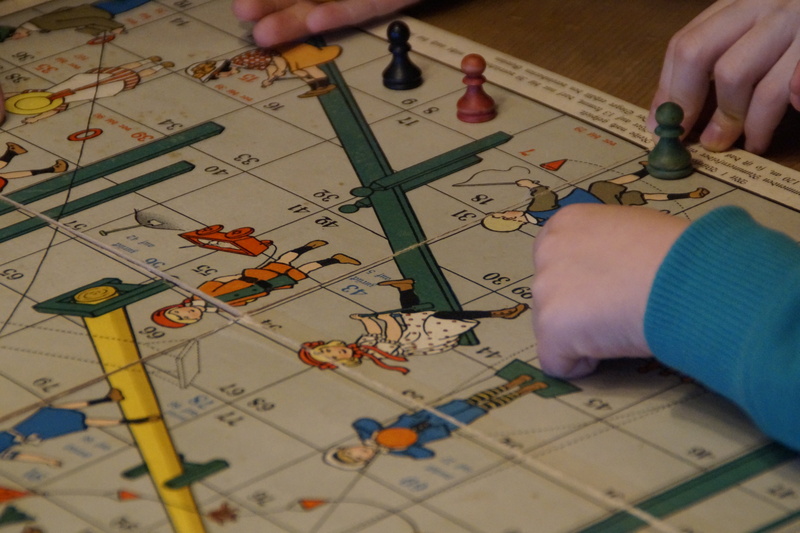 table, childrens, planning, holding, finger, nostalgia, antique, painted, nostalgic, game figure, high angle view, activity, playing field, people, board game