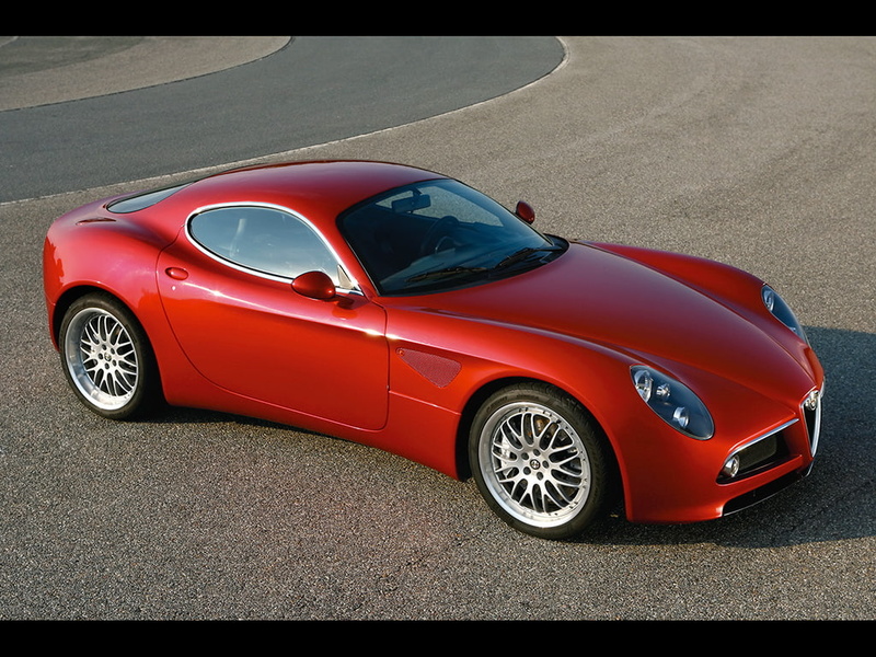 motor vehicle, no people, symbol, mode of transportation, comp, convertible, road, hr, alfa, luxury, car, competizione, red, land vehicle, stationary, wealth