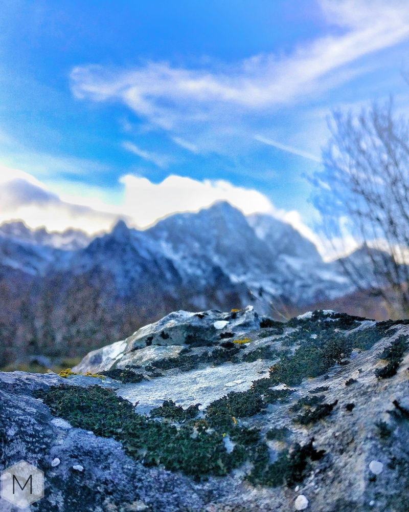 2K, beauty in nature, oneplus, montenegro, day, blue, outdoors, rock - object, scenics - nature, solid, snowcapped mountain, sky, winter, rock, no people