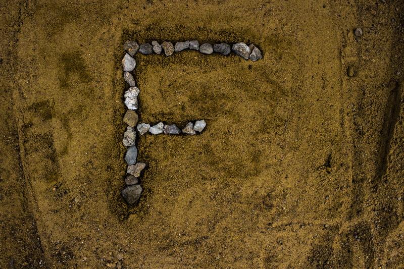 sand, alphabet letters, white color, land, alphabetic character, stone - object, 5K, beauty in nature, nature, textured, alphabet f, creativity, art and craft