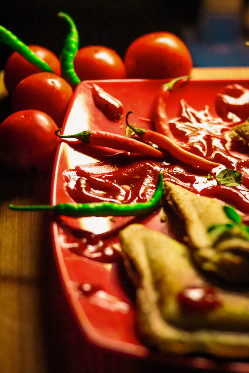 indoors, red, pepper, fruit, spicy, photography, wellbeing, table, indulgence, chili pepper, close-up, ready-to-eat, plate, tomato, high angle view, food