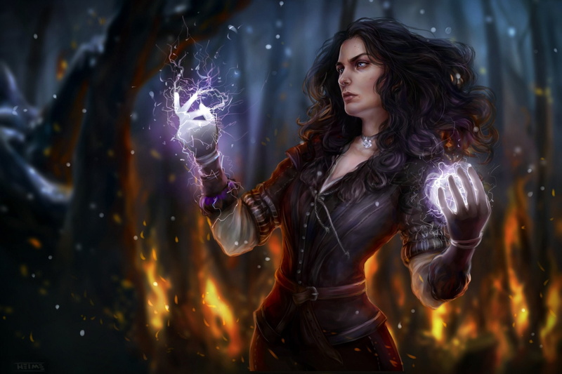 Girl, 1080P, Black Hair, Magic, Woman, Witch, The Witcher 3: Wild Hunt, Yennefer of Vengerberg, The Witcher