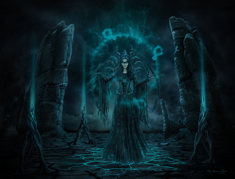 Magic, Woman, Dark, animal themes, architecture, Fantasy, Witch, animal wildlife, nature, bizarre, Gothic, mystery, Girl, indoors, Blue, animal, digital composite