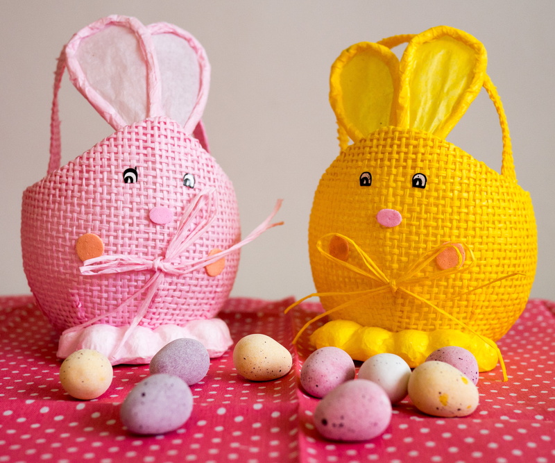 celebration, decoration, holiday, easter bunny, easter cake, rabbit - animal, basket, colorful, 2K, mammal, two, cloth, pink Color, food, food and drink