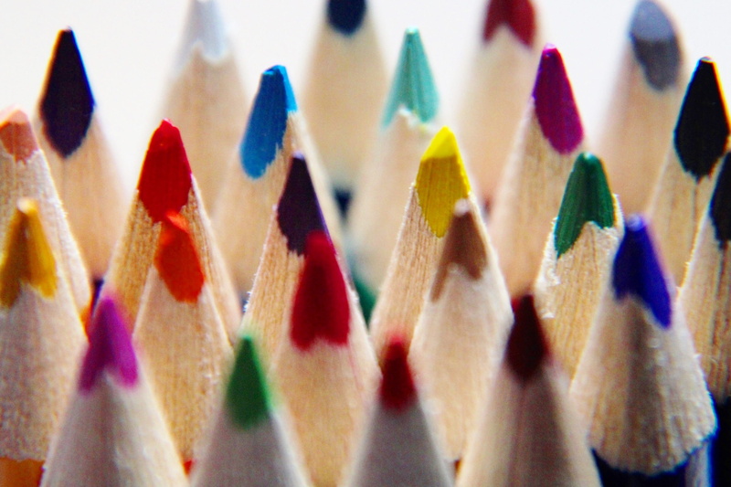 art and craft equipment, multi colored, studio shot, no people, selective focus, school, write, large group of objects, painting, colored pencil, imagine
