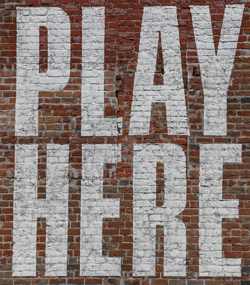 letters, painted, white color, day, red, communication, no people, brick, healthy, kids, message, advertising, capital letter, paint, recreation, old brick