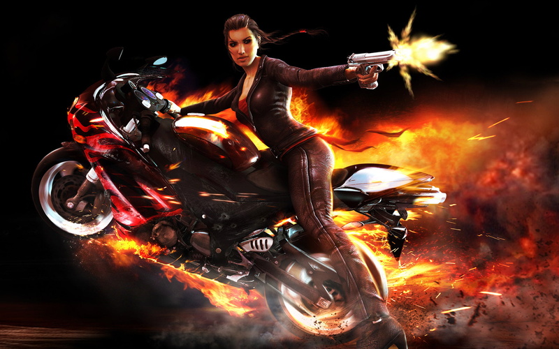 people, fire - Natural Phenomenon, burning, engine, character, risk, black background, driving, males, motorcycle, freedom, outdoors, night, communication