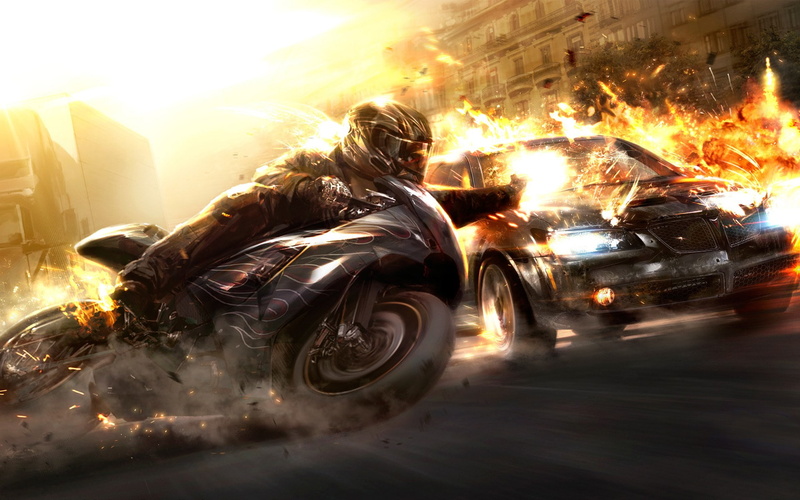 motion, motor vehicle, mode of transportation, motorcycle, blurred motion, city, transportation, real people, built structure, nature, on the move, architecture