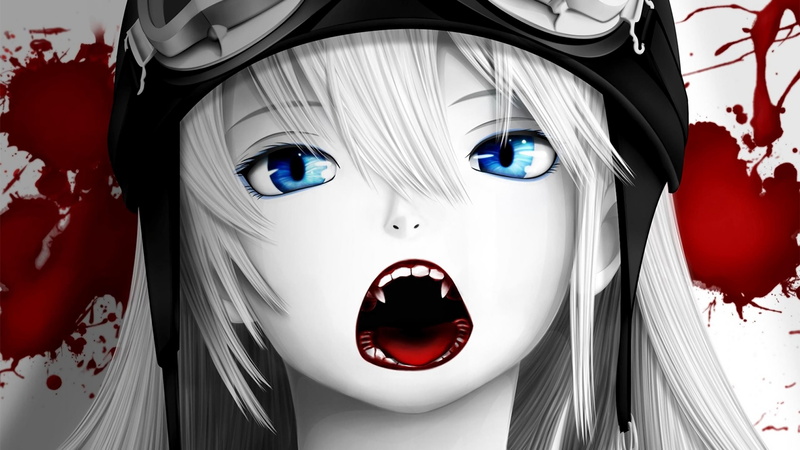 anime girls, anime, Oshino Shinobu, selective coloring, long hair, Monogatari Series, 4K, blonde, vampires