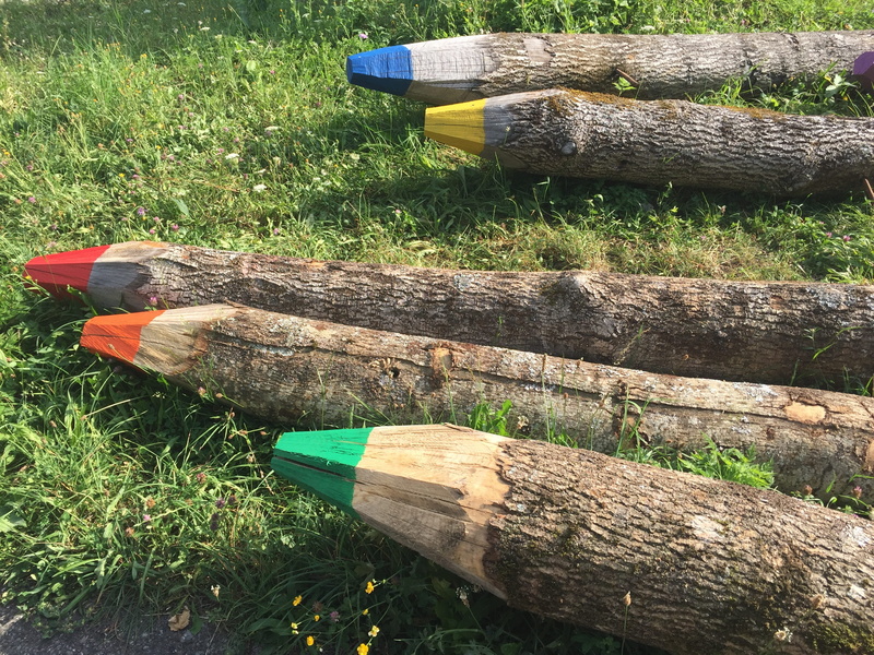 writing or drawing device, different colored crayons, growth, no people, Log, bottle, 2K, deforestation, grass, crayons, sunlight, plant, field, tribe