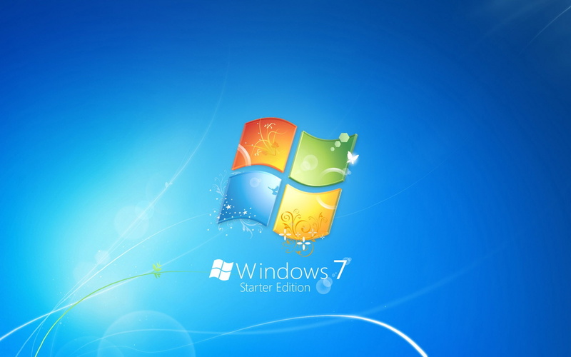 logo, 1080P, Blue, windows, Windows7, System, background, theme