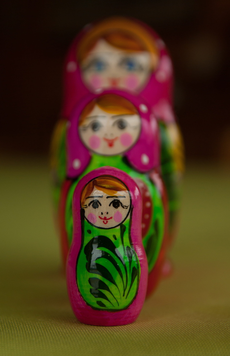 dolls, multi colored, representation, close-up, focus on foreground, no people, female likeness, russia, figurine, Russian Dolls, human representation
