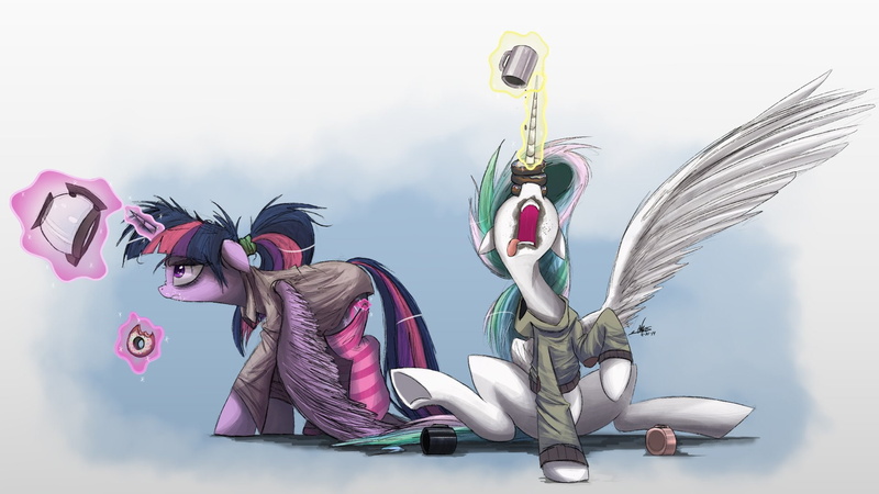 My Little Pony: Friendship is Magic, costume, animal wing, sky, men, flying, angel, outdoors, Princess Celestia, digital composite, people, emotion, full length