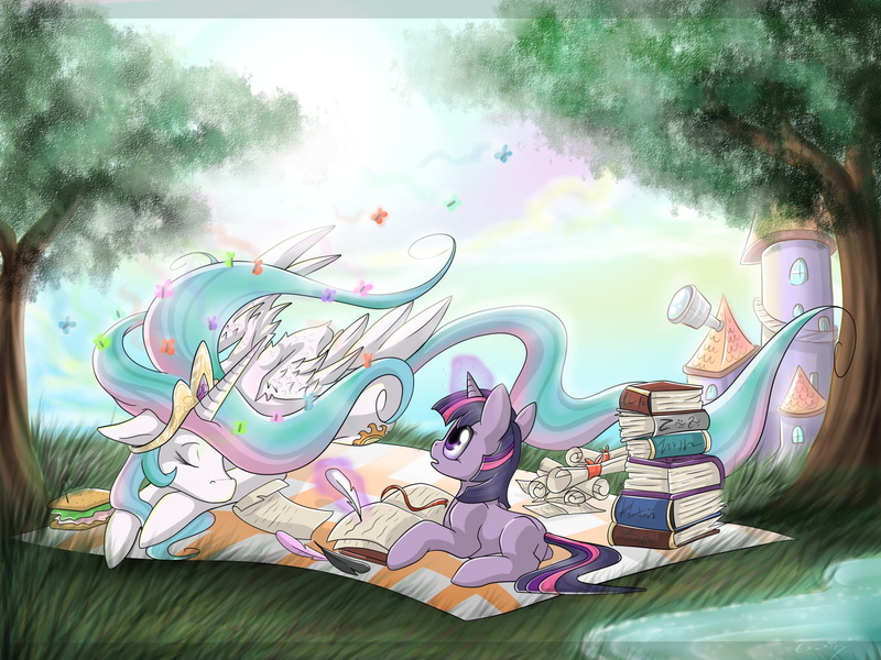 1080P, x, twilight, celestia, sparkle, pony, Butterfly, art, my little pony, animals, butterflies, hd, princess, little