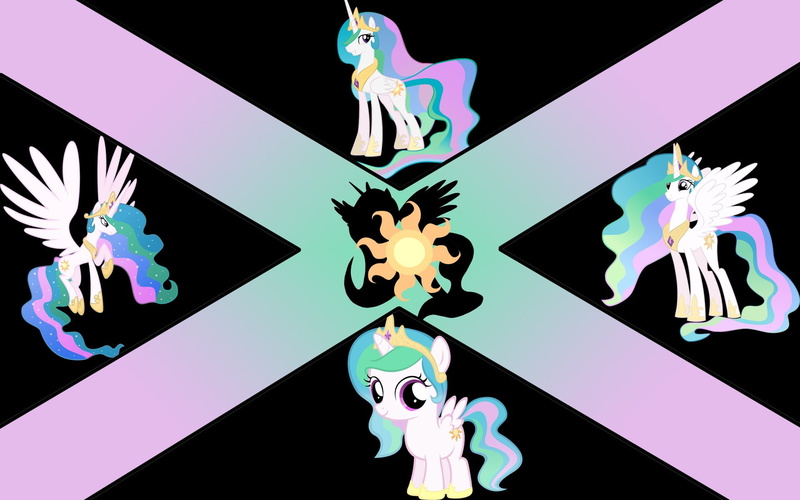 princess, magic, pony, number, celestia, friendship, 1080P