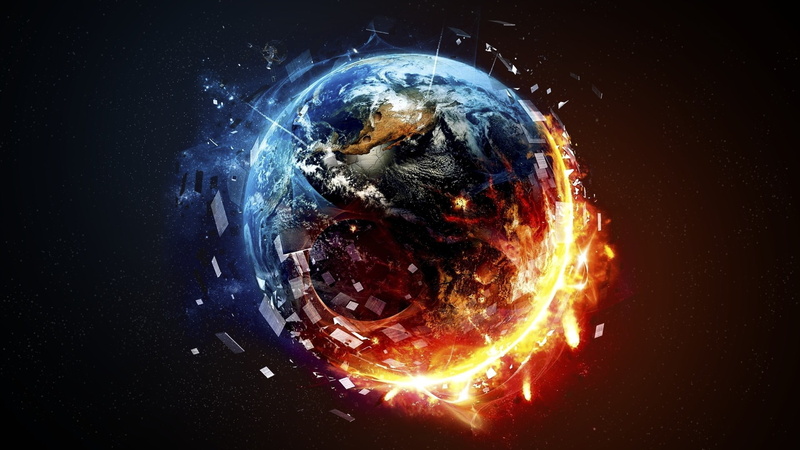 1080P, destruction, death, fire, planet