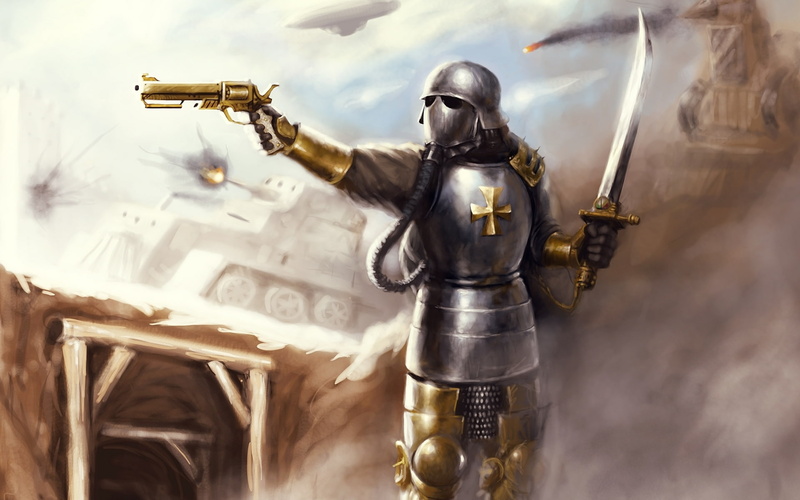 tanks, 1080P, warrior, war, weapons, armor, battles, knight, swords, guns, steampunk, pistols, mechanical