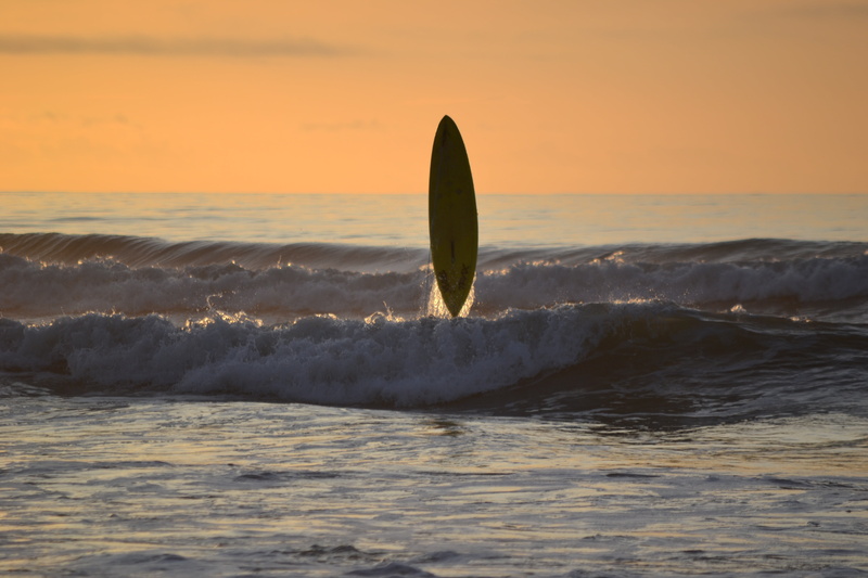 sea, power in nature, sky, serenity, wave, beach, horizon, 4K, water, orange color, adventure, sunset, aquatic sport, scenics - nature, waterfront, surfboard