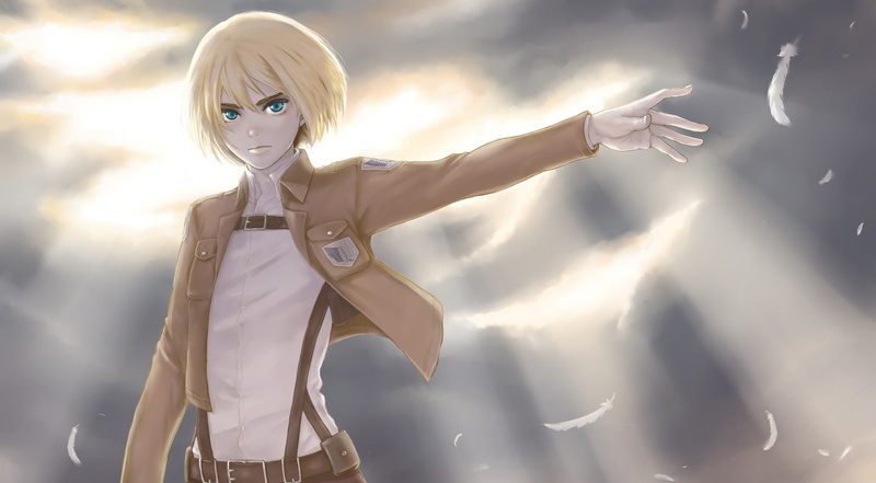 front view, nature, standing, technology, attack, mystery, women, human arm, cyborg, Artistic, sky, superhero, hairstyle, snk, 1080P, arminalert, Anime