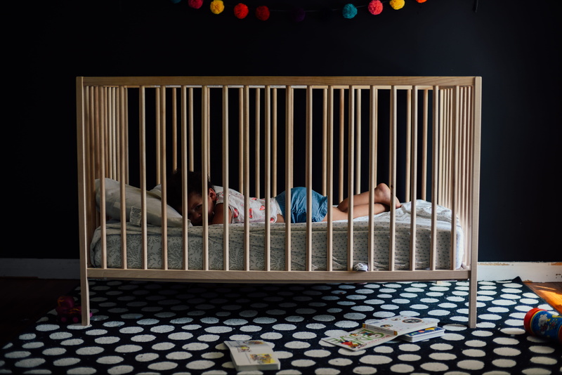 toddler, nursery, relaxation, baby, night, full length, crib, adult, child, girls, sleeping, women, front view, room, childhood, leisure activity, bedroom