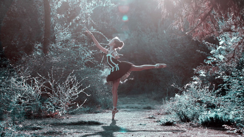 nature, full length, hairstyle, forest, animal wildlife, people, female, mammal, outdoors, 4K, dance, pose, beautiful, fun, human limb, ballet, girl, choreography