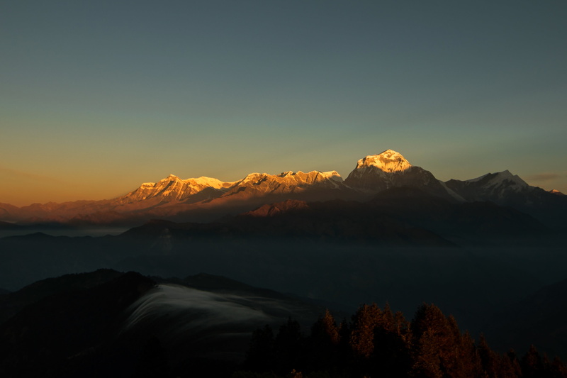 sunset, no people, trekking, snowcapped mountain, beauty in nature, brown, mountain peak, 4K, himalaya, non-urban scene, lake, peak, tranquil scene, scenics - nature