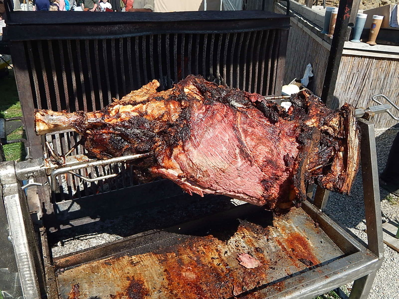 metal, high angle view, no people, barbecue, roasted, food, outdoors, heat - temperature, day, preparing food, food and drink, dinner, still life, smoke - physical structure