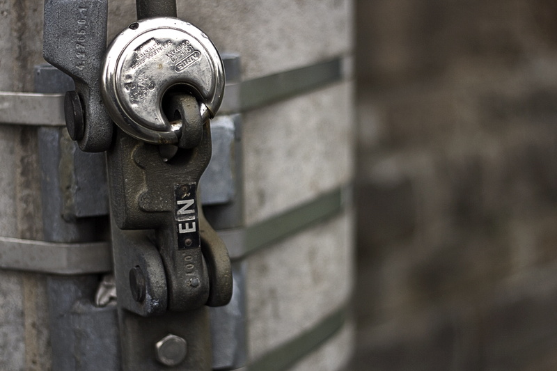 industry, wall - building feature, day, old, caption, entrance, metal, door, castle, closures, machinery, architecture, close-up, no people, 4K, urban
