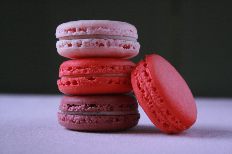 pink Color, no people, variation, refreshment, dessert, pastries, pink, food and drink, close-up, indoors, cookie, french, black background, france, candy